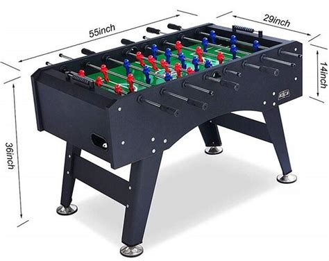 official size of foosball table